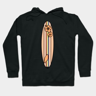 Gay Pride Flag Surfboard - Orange Hoodie